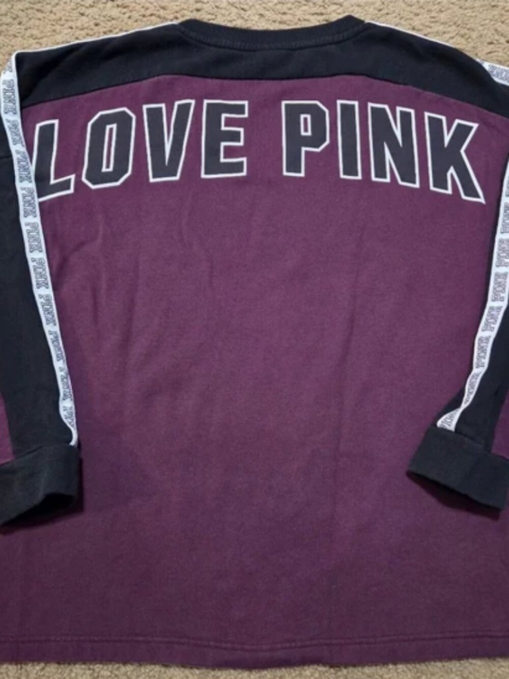 🔥SALE Y2k PINK Victoria's Secret SWEATSHIRT Women's V-Neck Pullover Long Sleeve - Picture 3 of 16